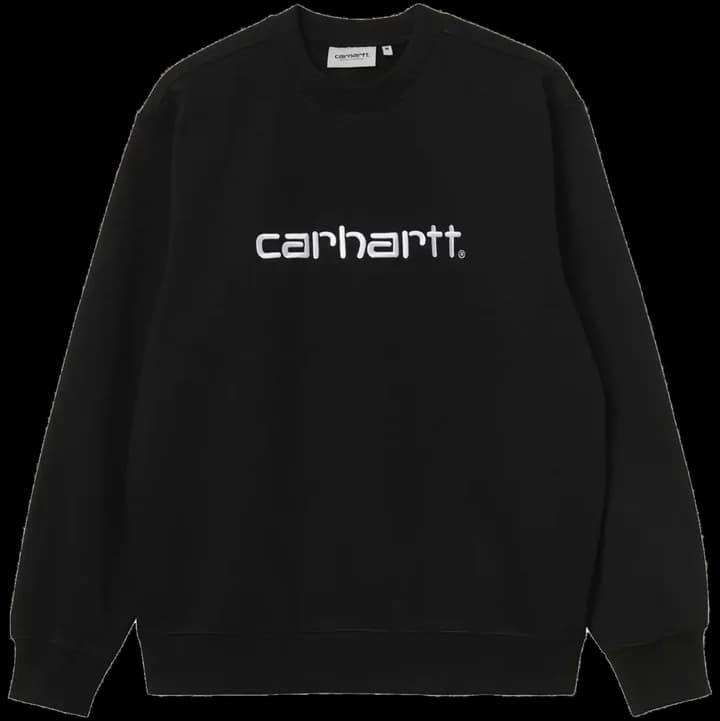 Carhartt Sweatshirt, Black / White