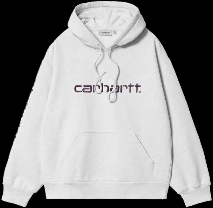 Hooded Carhartt Sweatshirt, Ash Heather
