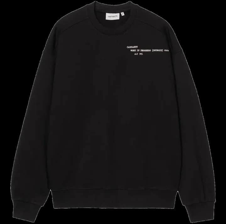 Punched Sweatshirt, Black
